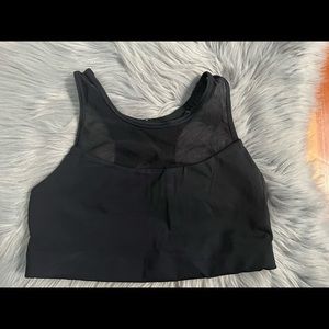 Lululemon gear up bra black mesh crossover sz 8